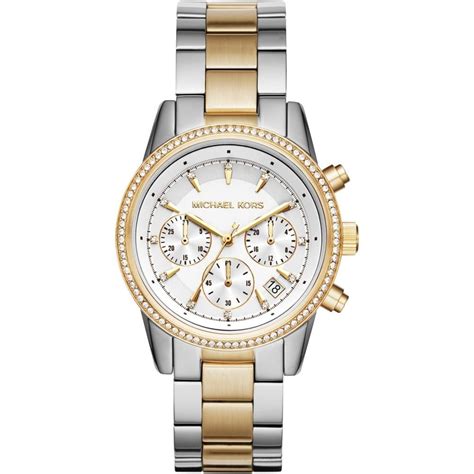 michael kors women's white silicone watch|two tone watch Michael Kors.